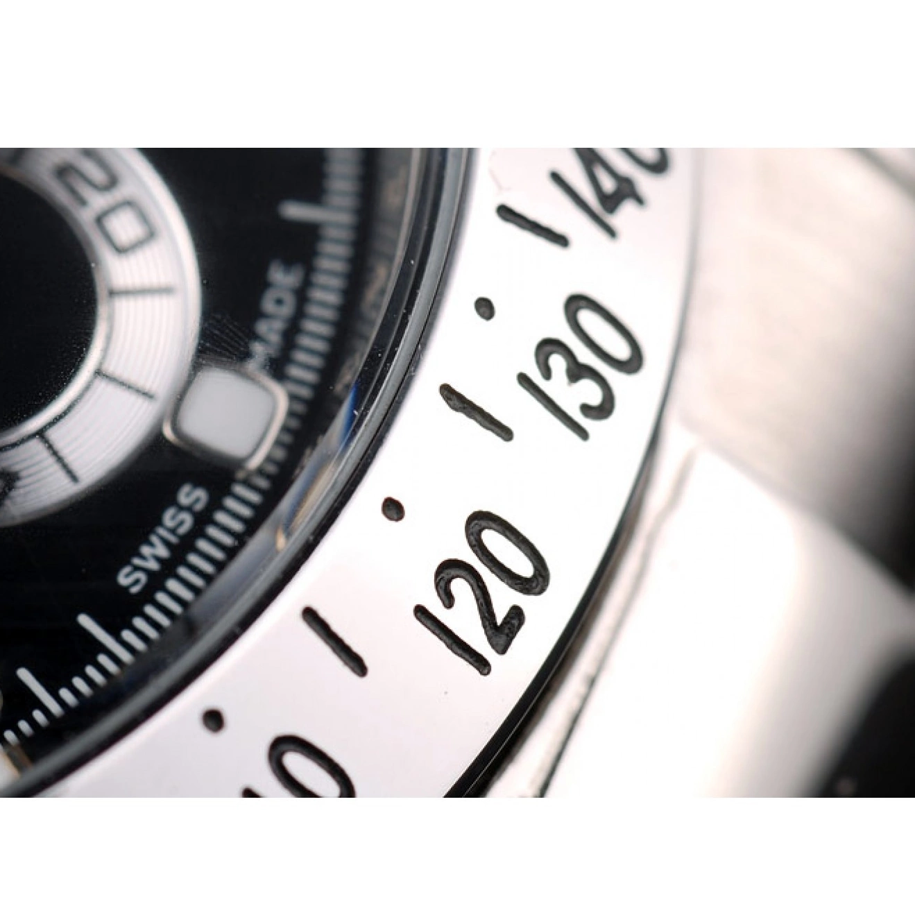 Aaa replica watch Lady Stainless Case Dial Tachymeter Rolex Black Steel Daytona 0715